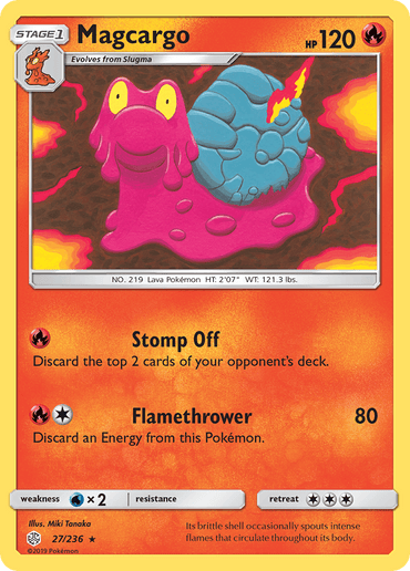 Magcargo (27/236) [Sun & Moon: Cosmic Eclipse] (Online Only)