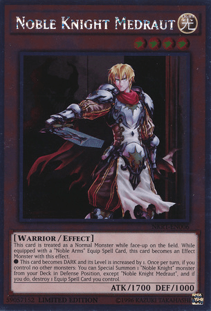 Noble Knight Medraut [NKRT-EN006] Platinum Rare (ONLINE ORDER ONLY)