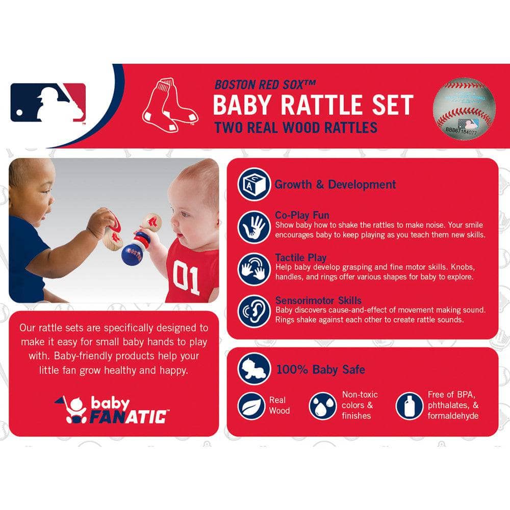Boston Red Sox - Baby Rattles 2-Pack (ONLINE ORDER ONLY)