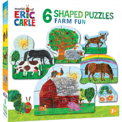 Eric Carle - Farm Life 6-Pack Mini Shaped Jigsaw Puzzles (ONLINE ORDER ONLY)