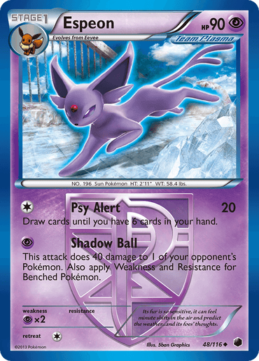 Espeon (48/116) [Black & White: Plasma Freeze] (Online Only)