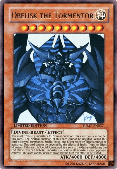 Obelisk the Tormentor [JUMP-EN037] Ultra Rare (ONLINE ORDER ONLY)