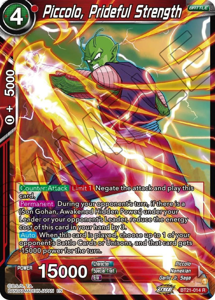 Piccolo, Prideful Strength (BT21-014) [Wild Resurgence] (ONLINE ORDER ONLY)