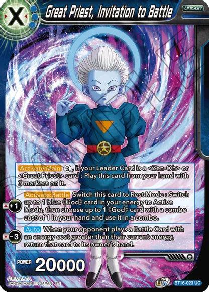 Great Priest, Invitation to Battle (BT16-023) [Realm of the Gods] (ONLINE ORDER ONLY)