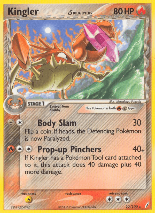 Kingler (22/100) (Delta Species) [EX: Crystal Guardians] (Online Only)