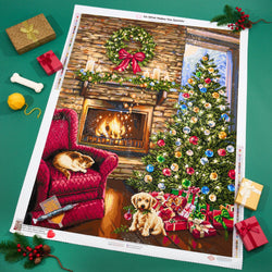 Diamond Art Club – Fireside Christmas Diamond Painting (Square Drill, 27.6" x 36.6") (ONLINE ORDER ONLY)