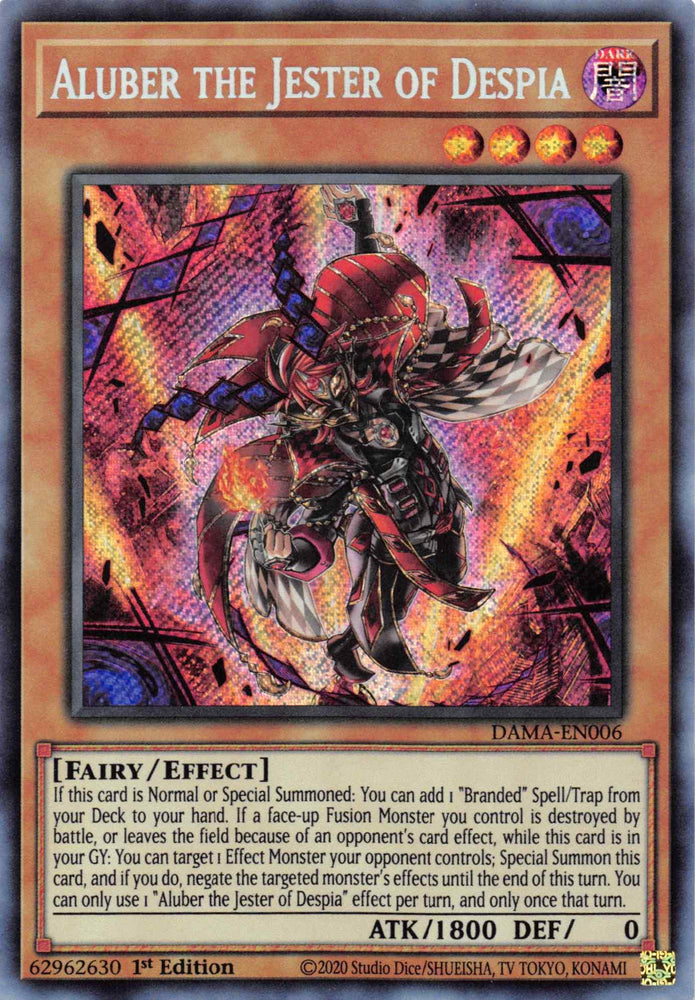 Aluber the Jester of Despia [DAMA-EN006] Secret Rare (ONLINE ORDER ONLY)