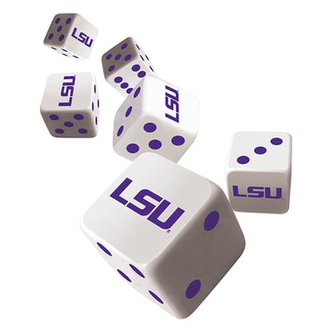 LSU Tigers Dice Set - 16mm (ONLINE ORDER ONLY)