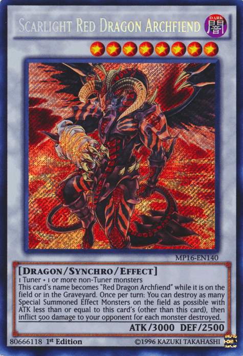 Scarlight Red Dragon Archfiend [MP16-EN140] Secret Rare (ONLINE ORDER