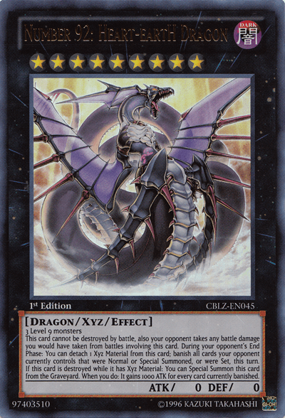 Number 92: Heart-eartH Dragon [CBLZ-EN045] Ultra Rare (ONLINE ORDER ONLY)