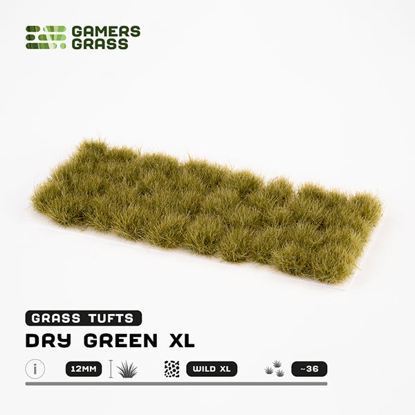Gamers Grass Tufts: Dry Green XL 12mm- Wild XL (ONLINE ORDER ONLY)