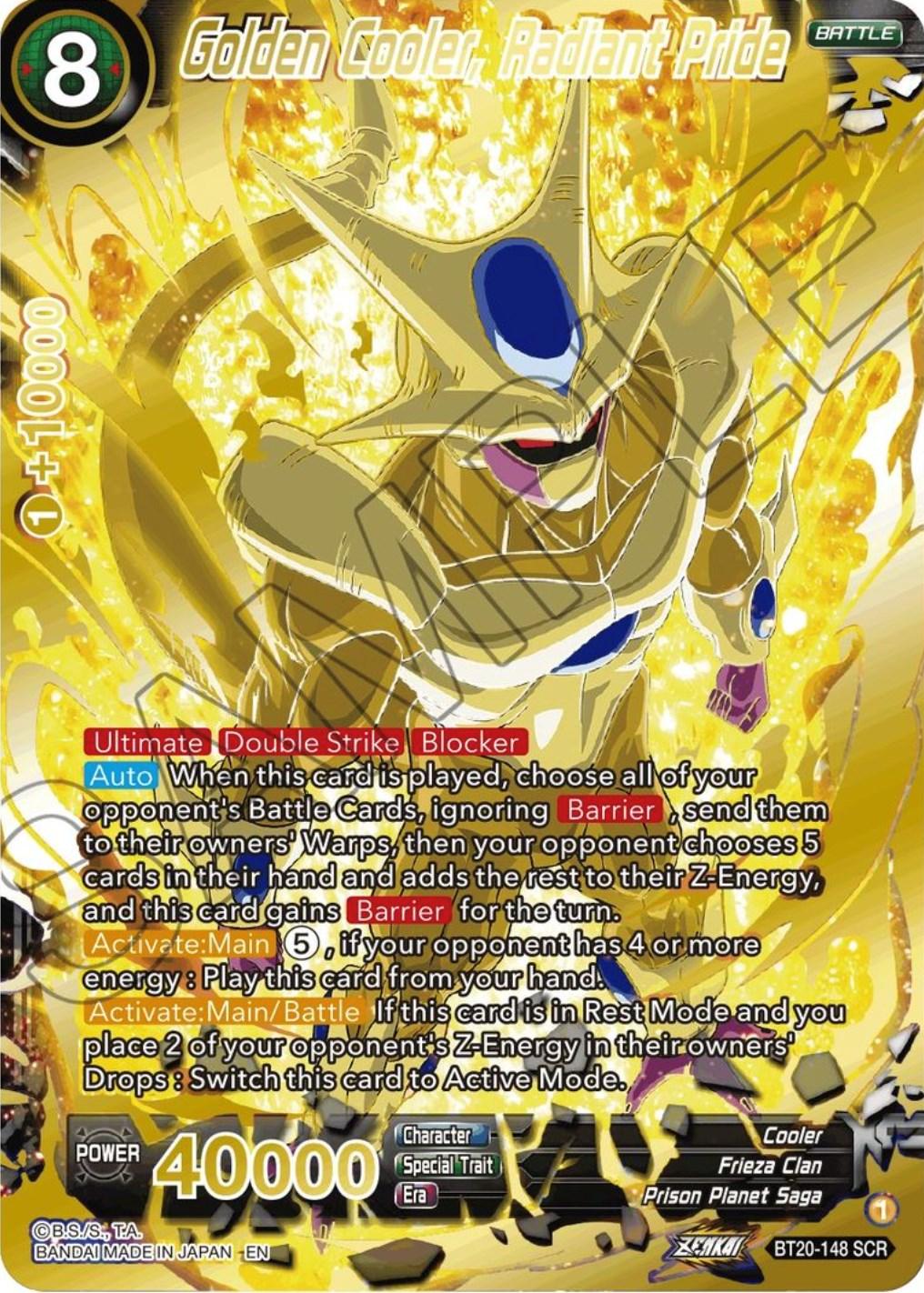 Golden Cooler, Radiant Pride (SCR) (BT20-148) [Power Absorbed] (ONLINE ORDER ONLY)