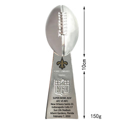 2010 New Orleans Saints Super Bowl XLIV Championship Ring & Trophy Set