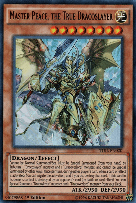Master Peace, the True Dracoslayer [TDIL-EN020] Ultra Rare (ONLINE ORDER ONLY)