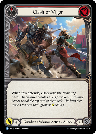 Clash of Vigor (Red) [HVY177] (Heavy Hitters)  Rainbow Foil