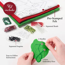 Bucilla 12 Days of Christmas Felt Ornament Kit – Set of 12 Holiday Ornaments (ONLINE ORDER ONLY)