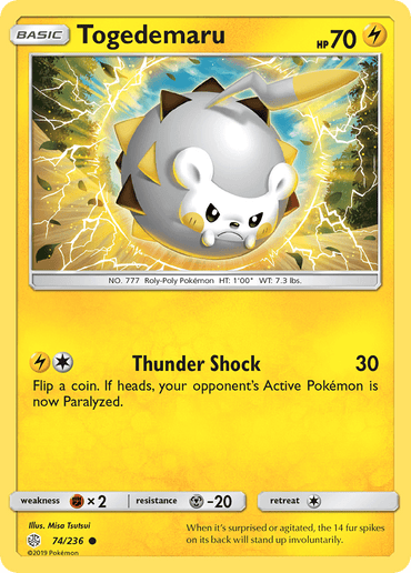 Togedemaru (74/236) [Sun & Moon: Cosmic Eclipse] (Online Only)