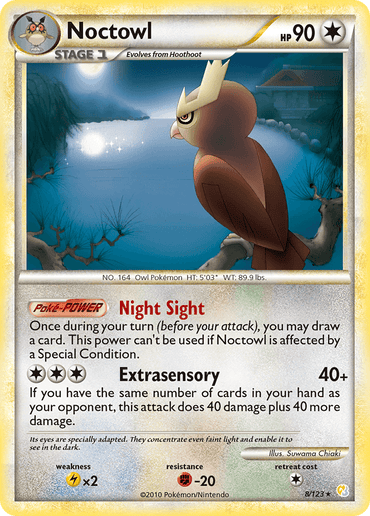 Noctowl (8/123) [HeartGold & SoulSilver: Base Set] (Online Only)