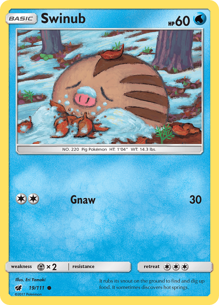 Swinub (19/111) [Sun & Moon: Crimson Invasion] (Online Only)