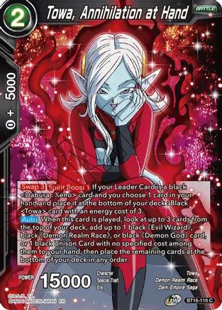 Towa, Annihilation at Hand (BT16-116) [Realm of the Gods] (ONLINE ORDER ONLY)