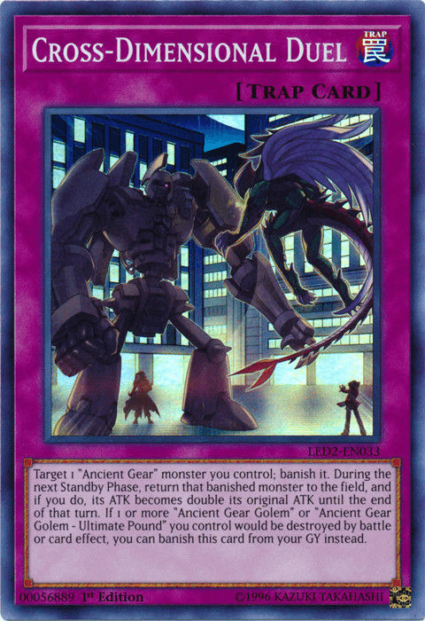 Cross-Dimensional Duel [LED2-EN033] Super Rare (ONLINE ORDER ONLY)