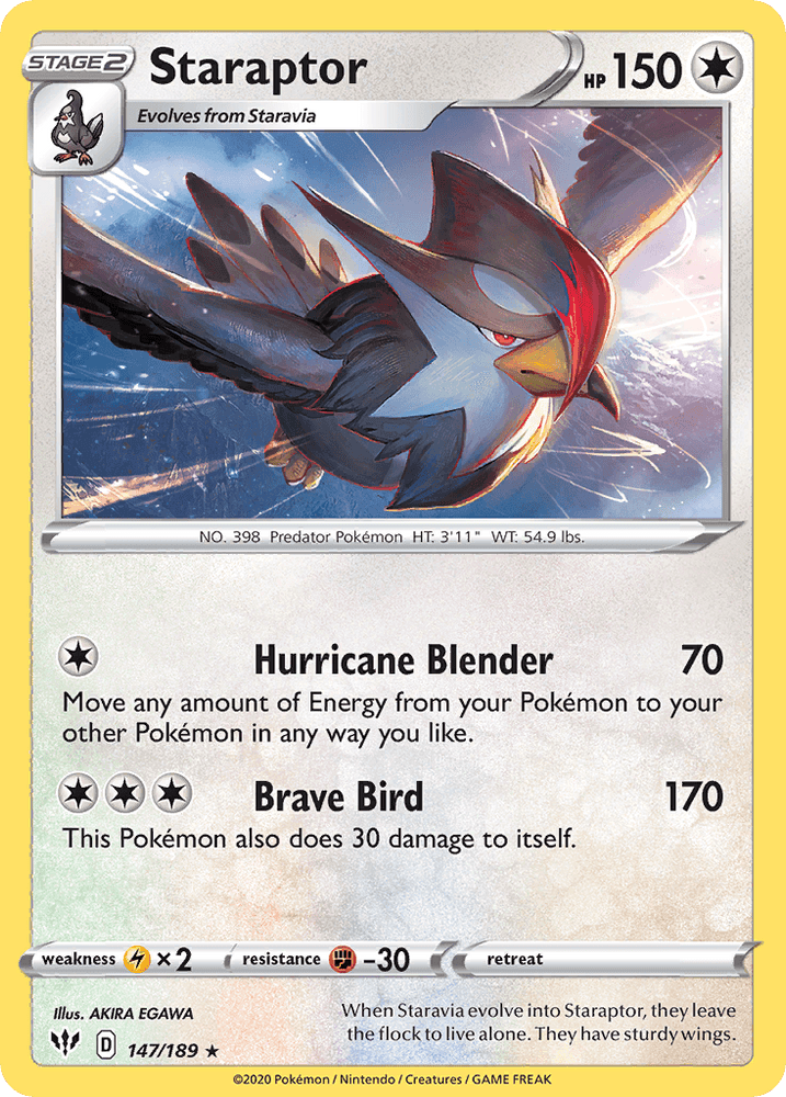 Staraptor (147/189) [Sword & Shield: Darkness Ablaze] (Online Only)
