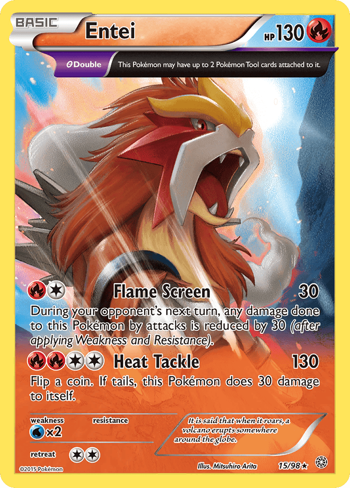 Entei (15/98) [XY: Ancient Origins] (Online Only)