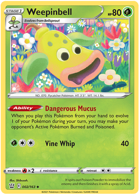 Weepinbell (002/163) [Sword & Shield: Battle Styles] (Online Only)