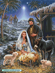 Diamond Art Club – A Savior is Born Nativity Diamond Painting (Square Drill, 25.6" x 34.3") (ONLINE ORDER ONLY)
