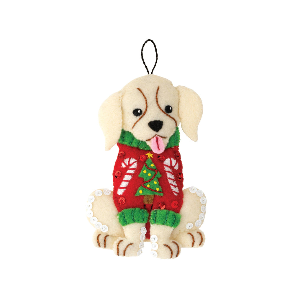 Bucilla Dogs in Ugly Sweaters Felt Ornament Kit – Set of 5 Christmas Dog Ornaments (ONLINE ORDER ONLY)