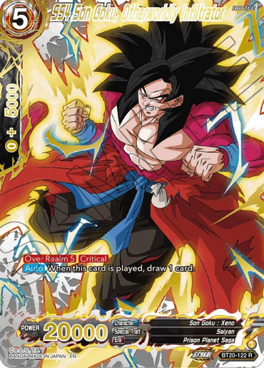SS4 Son Goku, Otherworldly Infiltrator (Gold-Stamped) (BT20-122) [Power Absorbed] (ONLINE ORDER ONLY)