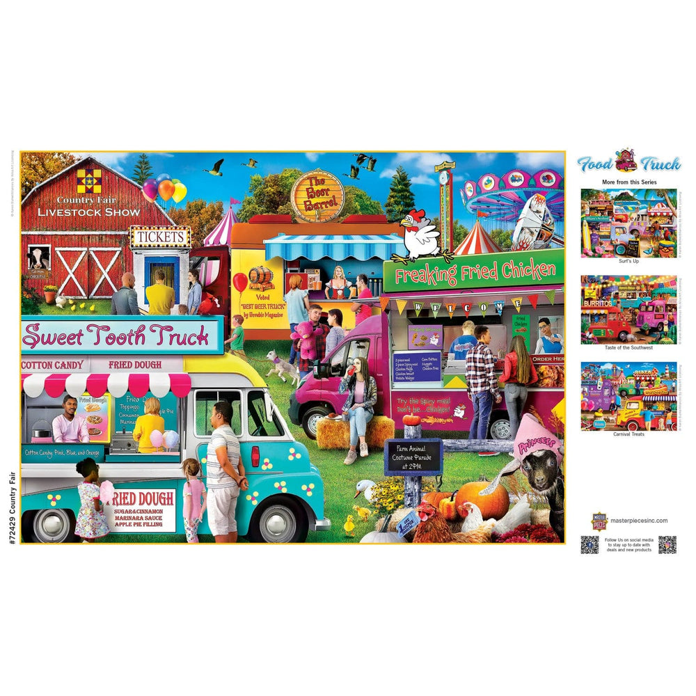 Food Truck Roundup - Country Fair 1000 Piece Jigsaw Puzzle (ONLINE ORDER ONLY)