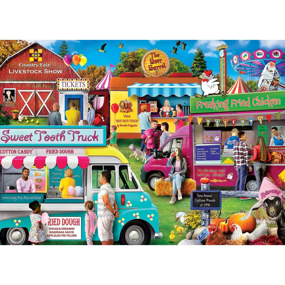 Food Truck Roundup - Country Fair 1000 Piece Jigsaw Puzzle (ONLINE ORDER ONLY)