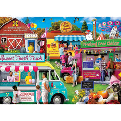 Food Truck Roundup - Country Fair 1000 Piece Jigsaw Puzzle (ONLINE ORDER ONLY)