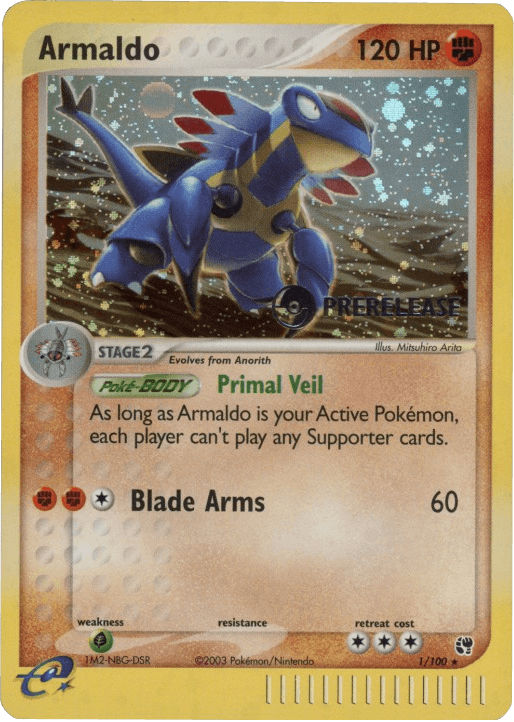Armaldo (1/100) (Prerelease Promo) [EX: Sandstorm] (Online Only)