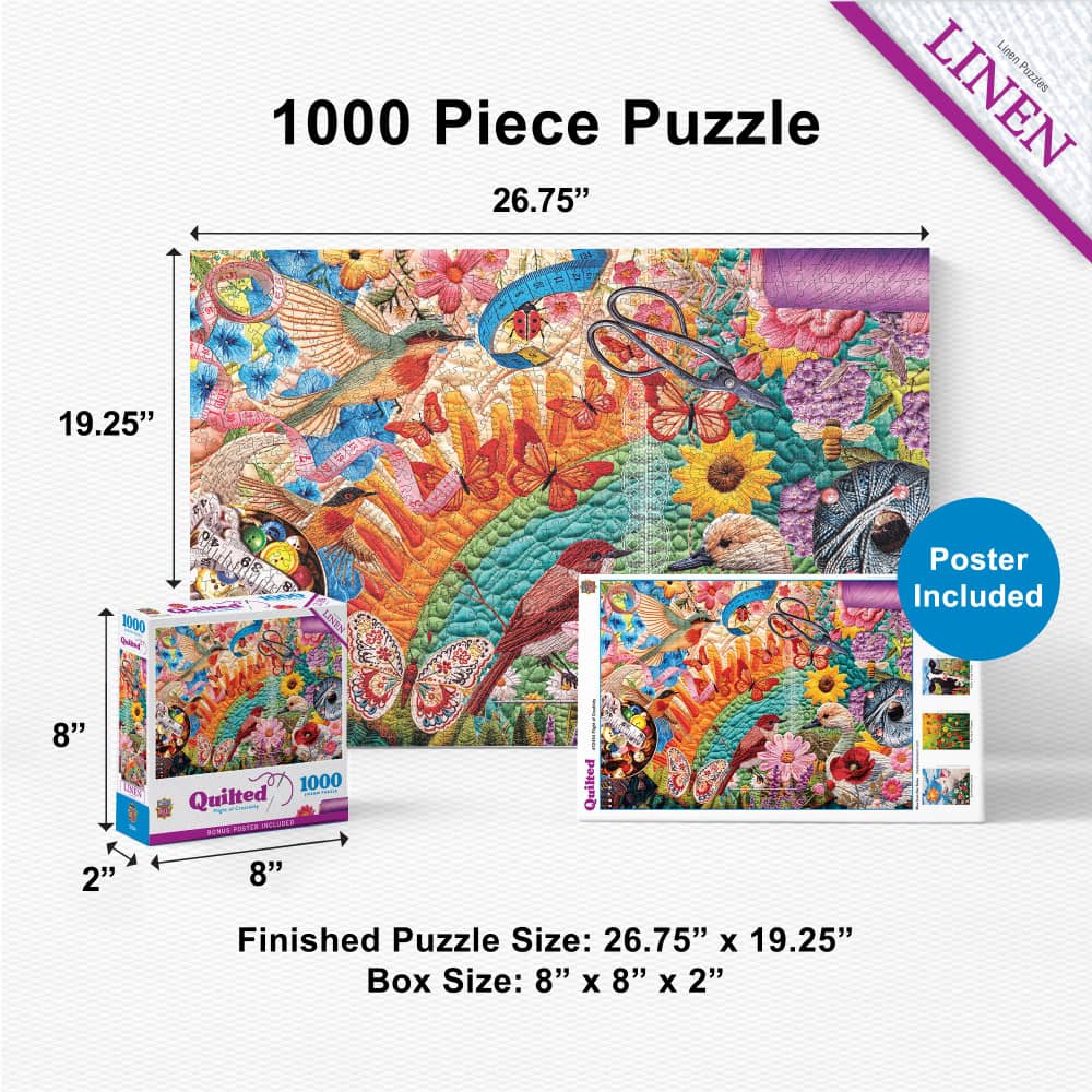 Quilted - Flight of Creativity 1000 Piece Jigsaw Puzzle