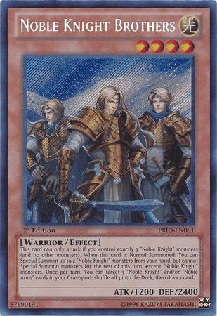 Noble Knight Brothers [PRIO-EN081] Secret Rare (ONLINE ORDER ONLY)