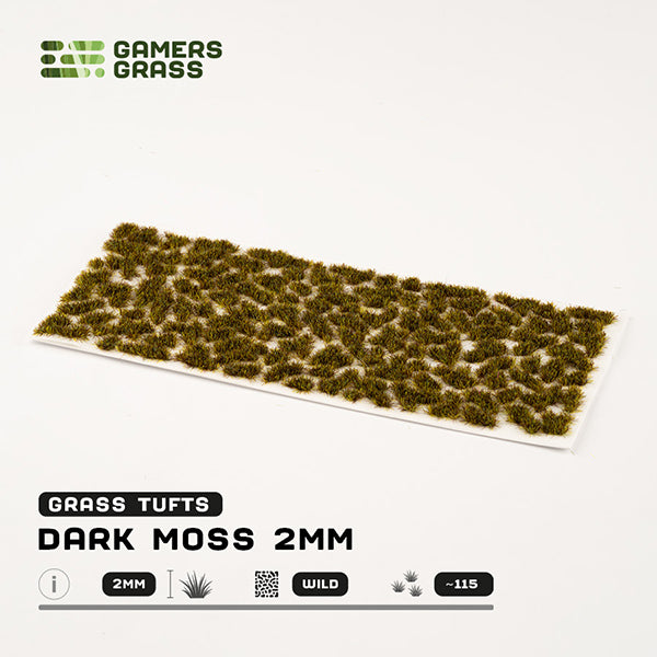 Gamers Grass Tufts: Dark Moss 2mm- Wild (ONLINE ORDER ONLY)