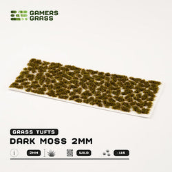 Gamers Grass Tufts: Dark Moss 2mm- Wild (ONLINE ORDER ONLY)