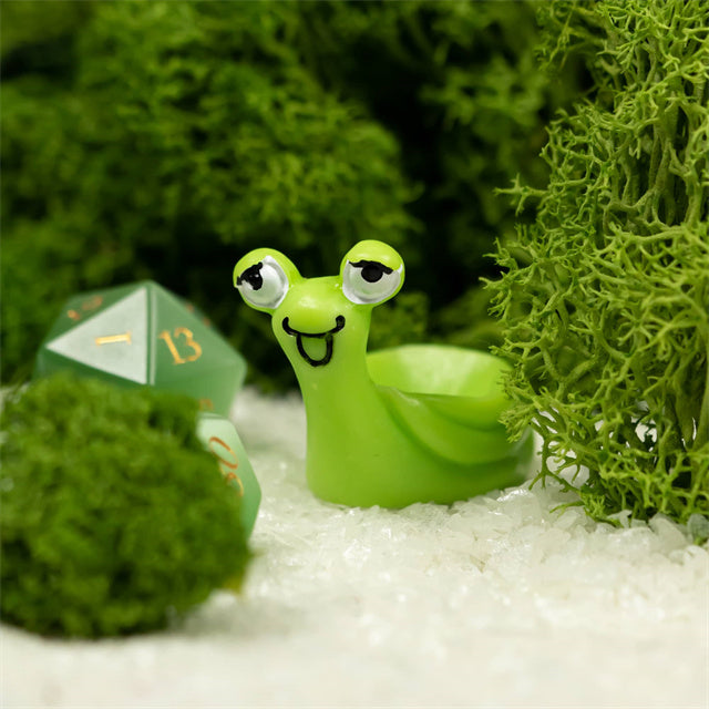 Green Snail d20 Stand: Small Plastic Novelty Item for Dice Lovers Desks (Online Only)