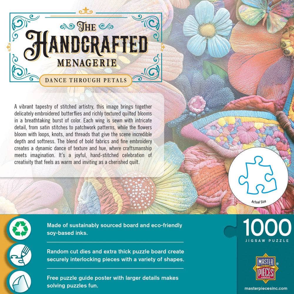 Handcrafted Menagerie - Dance Through Petals 1000 Piece Jigsaw Puzzle