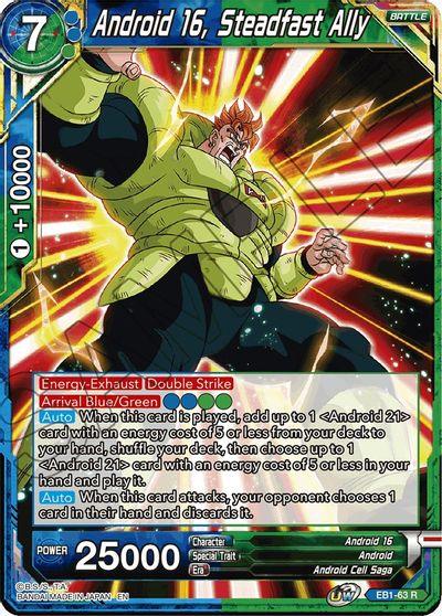 Android 16, Steadfast Ally (EB1-63) [Battle Evolution Booster] (ONLINE ORDER ONLY)