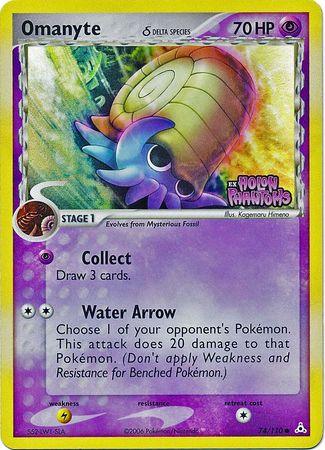 Omanyte (74/110) (Delta Species) (Stamped) [EX: Holon Phantoms] (Online Only)