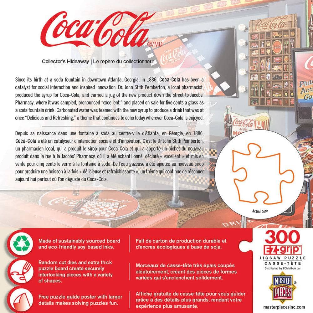 Coca-Cola - Collector's Hideaway 300 Piece EZ Grip Jigsaw Puzzle (ONLINE ORDER ONLY)