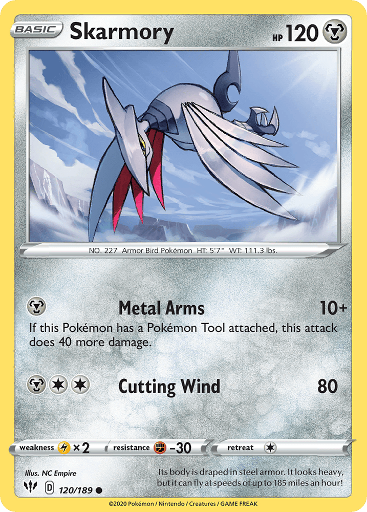 Skarmory (120/189) [Sword & Shield: Darkness Ablaze] (Online Only)