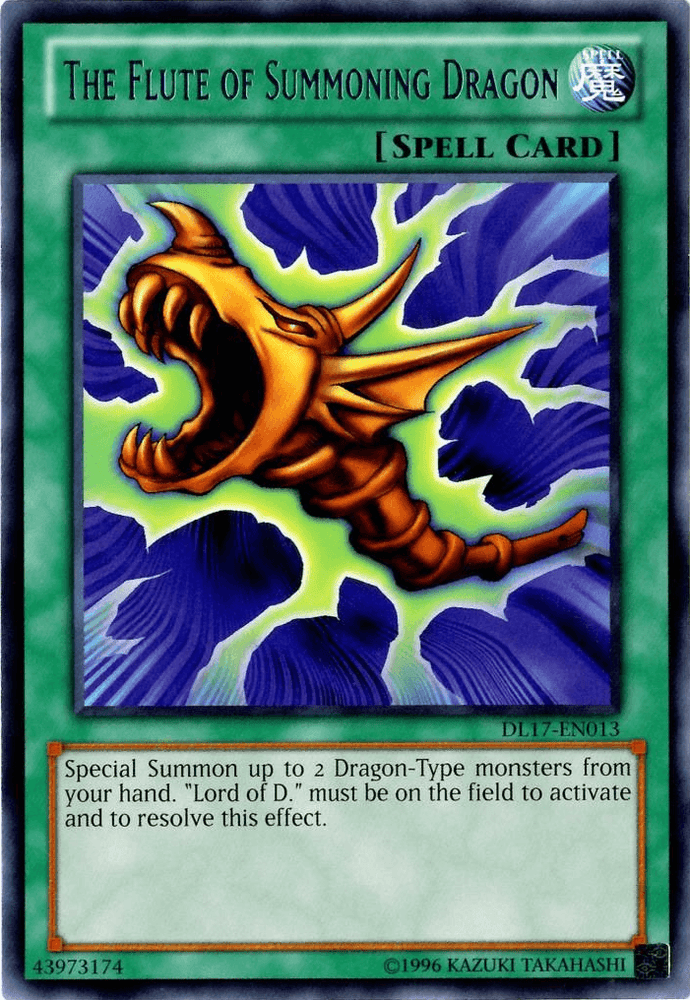 The Flute of Summoning Dragon (Blue) [DL17-EN013] Rare (ONLINE ORDER ONLY)
