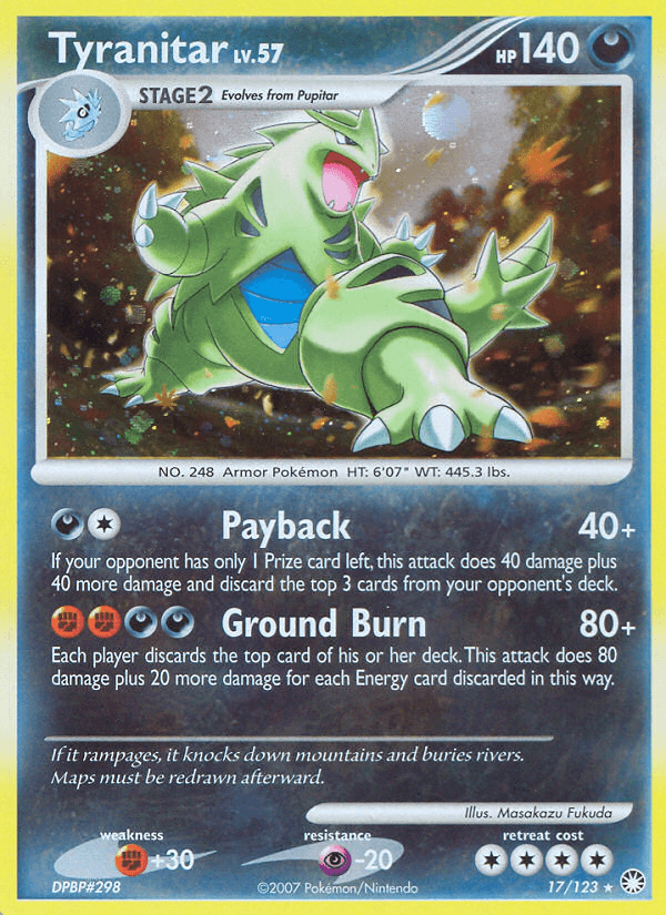 Tyranitar (17/123) [Diamond & Pearl: Mysterious Treasures] (Online Only)