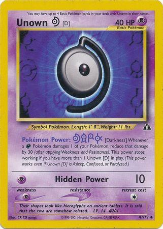 Unown [D] (47/75) [Neo Discovery Unlimited] (Online Only)