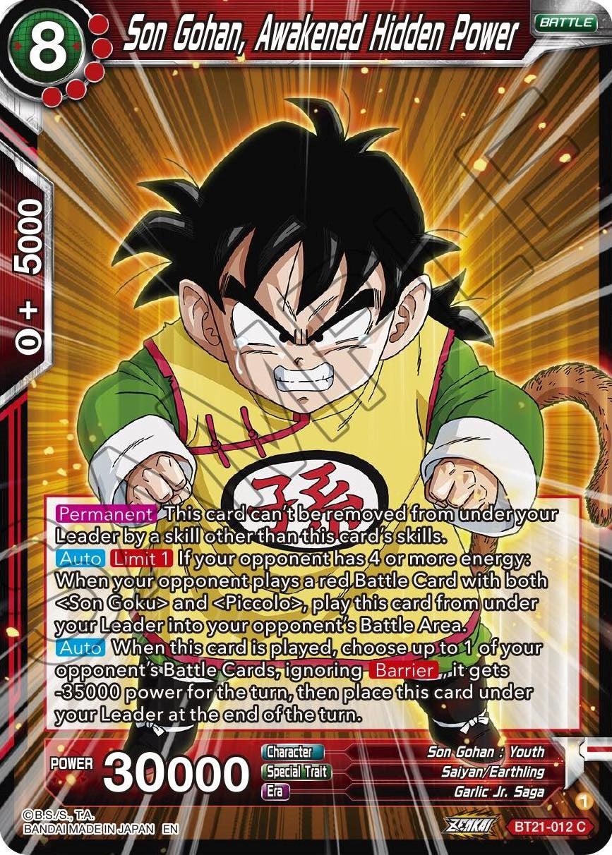 Son Gohan, Awakened Hidden Power (BT21-012) [Wild Resurgence] (ONLINE ORDER ONLY)