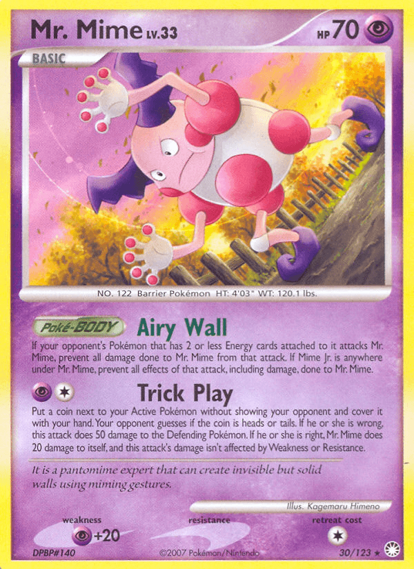 Mr. Mime (30/123) [Diamond & Pearl: Mysterious Treasures] (Online Only)